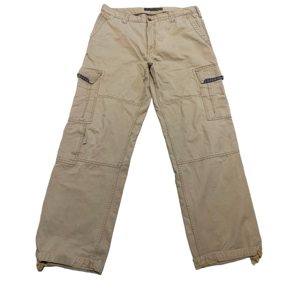 Old Navy Men's Tan Cargo Pants - Size 36x34 - 100% Cotton - Picture 1 of 9